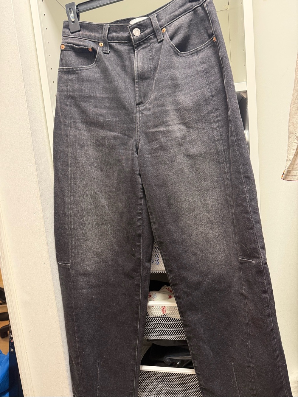 Trendy barrel leg Dark Gray Jeans by Pistola